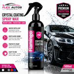 Flamingo Crystal Coating Spray Wax 500ml | Instant Gloss, Hydrophobic Paint Protection