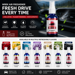 WREK Car Air Freshener Spray 30ml – Long Lasting Odor Eliminator for Car, Home & Office (7 Fragrances)