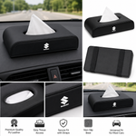 Premium PU Leather Car Tissue Box  – Universal Dashboard Tissue Box