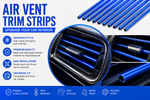 Air Vent Trim Strips for Car Interior – Universal Car AC Vent Decorative Moulding Strip