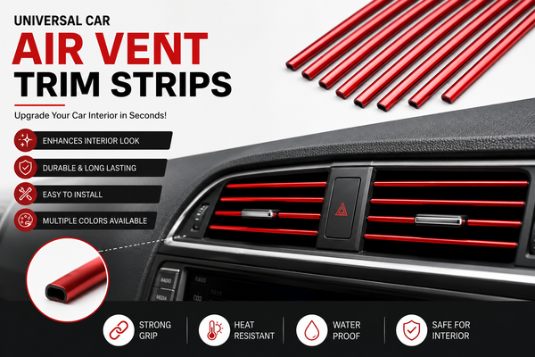 Air Vent Trim Strips for Car Interior – Universal Car AC Vent Decorative Moulding Strip