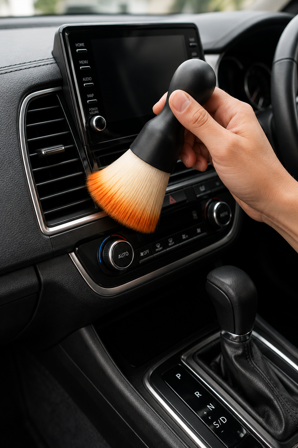Premium Soft Bristle Car Detailing Brush – Scratch-Free Interior & Exterior Cleaning Brush