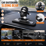 Car Skateboard Sliding Bear Dashboard Ornament – Cute Sliding Bear Car Decoration | Premium Dashboard Decor | Anti-Slip Adhesive Base