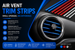 Air Vent Trim Strips for Car Interior – Universal Car AC Vent Decorative Moulding Strip