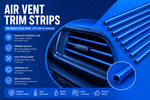 Air Vent Trim Strips for Car Interior – Universal Car AC Vent Decorative Moulding Strip
