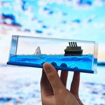 Cruise Ship Liquid Wave Car Dashboard Ornament – Moving Ocean Desk Toy