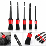 Detail Cleaning Brush Set – 5 Size Multi-Purpose Soft Bristle Car Detailing Brushes for Interior, Air Vents, Dashboard & Engine Bay