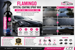 Flamingo Crystal Coating Spray Wax 500ml | Instant Gloss, Hydrophobic Paint Protection