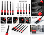 Detail Cleaning Brush Set – 5 Size Multi-Purpose Soft Bristle Car Detailing Brushes for Interior, Air Vents, Dashboard & Engine Bay