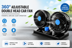 360° Adjustable Dual Head Car Dashboard Fan |  Twin Cooling Fan | Low Noise Car Air Circulator | 2 Speed Mini Cooling Fan for Car Dashboard