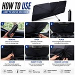 Premium Foldable Car Windshield Sun Shade Umbrella – UV Protection & Heat Insulation