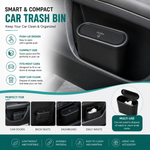 Car Trash Bin with Push Lid – Waterproof Mini Car Garbage Can | Multi-Purpose Car Door Storage Box | Self-Adhesive & Easy to Clean