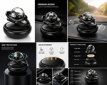 Solar Powered Rotating Car Air Freshener – 360° Auto Rotating Dashboard Perfume | Long Lasting Aromatherapy Fragrance | Premium Metal Design