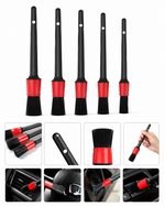 Detail Cleaning Brush Set – 5 Size Multi-Purpose Soft Bristle Car Detailing Brushes for Interior, Air Vents, Dashboard & Engine Bay