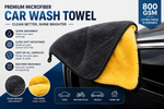 Premium 800GSM Microfiber Car Drying Towel – Ultra Thick, Scratch-Free & Super Absorbentct