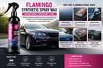 Flamingo Crystal Coating Spray Wax 500ml | Instant Gloss, Hydrophobic Paint Protection