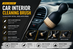 Premium Soft Bristle Car Detailing Brush – Scratch-Free Interior & Exterior Cleaning Brush