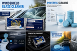 Windshield Glass Cleaner Tablets (5 Tablets) – Effervescent Car Windshield Cleaning Tablets | Streak-Free Glass Cleaner for Cars, SUVs & Trucks