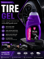 **Title:**  **Flamingo Tire Gel 500ml – High Gloss Tire Shine & UV Protection | Long Lasting Deep Black Finish | Water & Dust Repellent Tire Dressing**