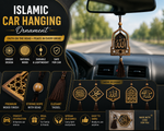 Wooden Islamic Car Hanging Ornament – Premium Dua Safar Wooden Car Pendant with Tassel